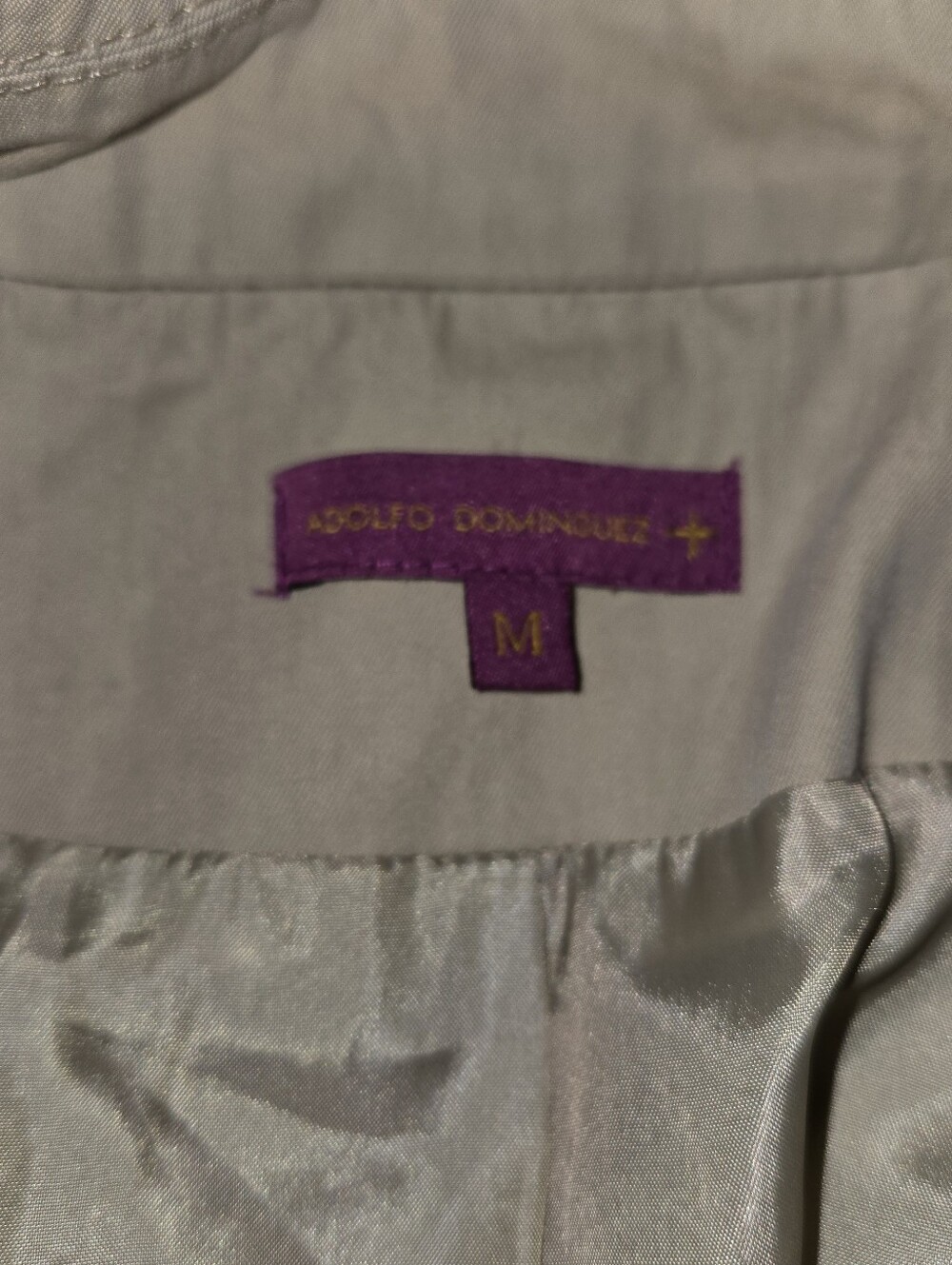 Aldofo Dominquez Mid Length Trench Coat Beige Size Medium - Picture 2 of 10